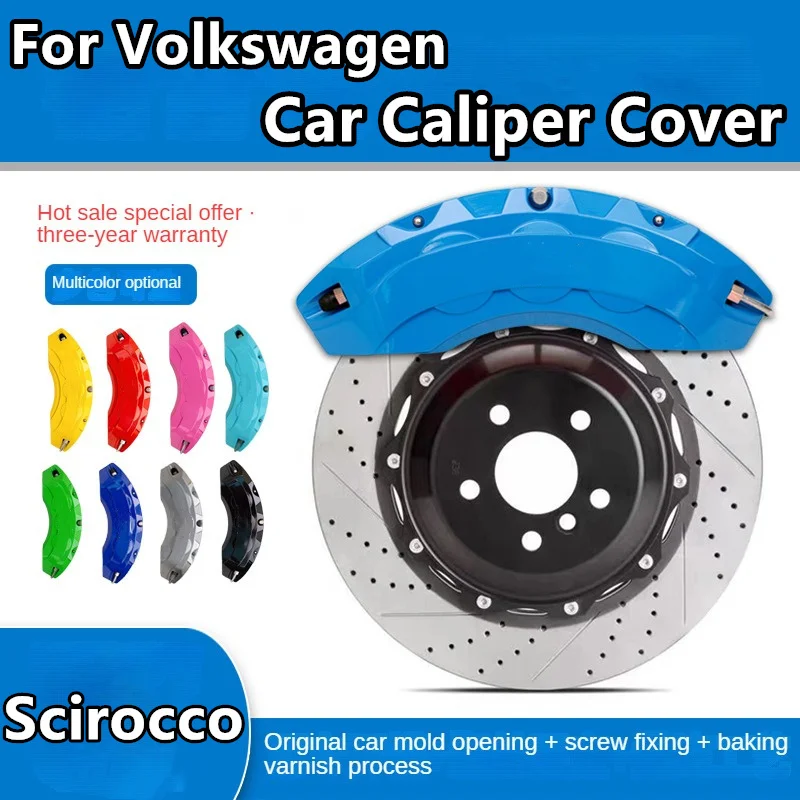 For Volkswagen Scirocco Brake Caliper Cover Rear Wheel Modification Kit Fit 2.0T R 2.0TSI R-Line GTS 2010 2011 2013 2015