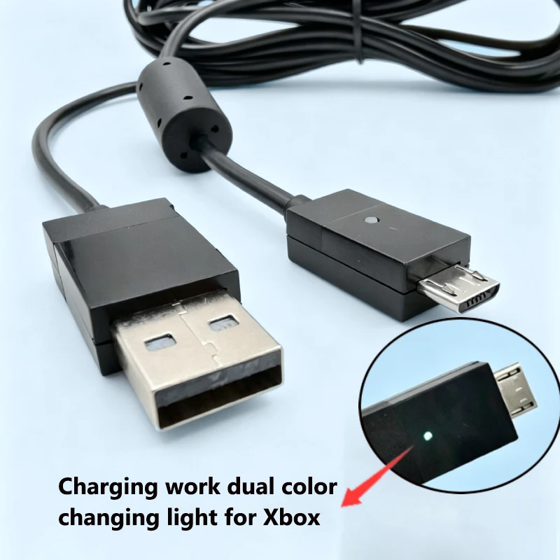 1/2PCS Black Micro USB Charger Cable 1.8m/2.75m with Ferrite Core For Charging PS4 Xbox One & Xbox One S Controllers view 6
