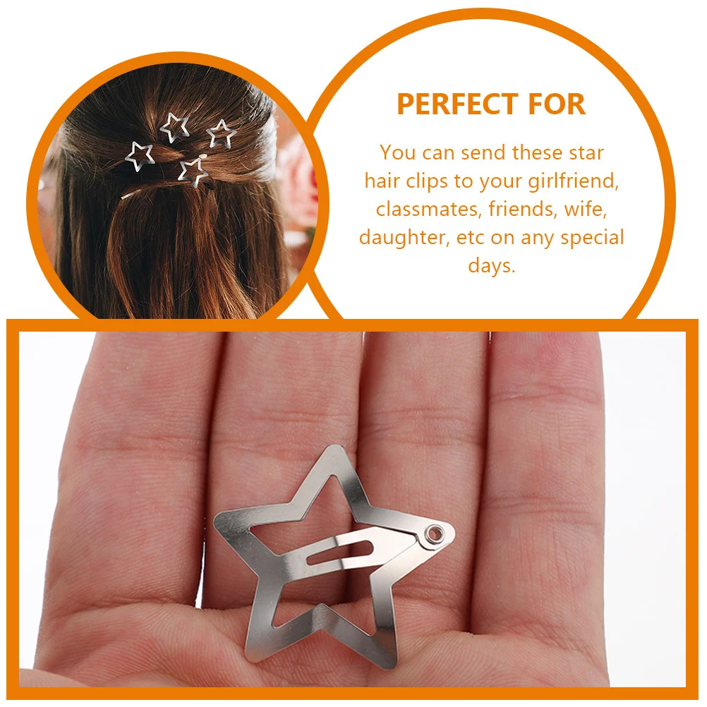 

40Pcs Star Hair Clips Cute Girls Hair Accessories Kawaii Metal Snap Hairpins for Women Kids Birthday Gift Idea