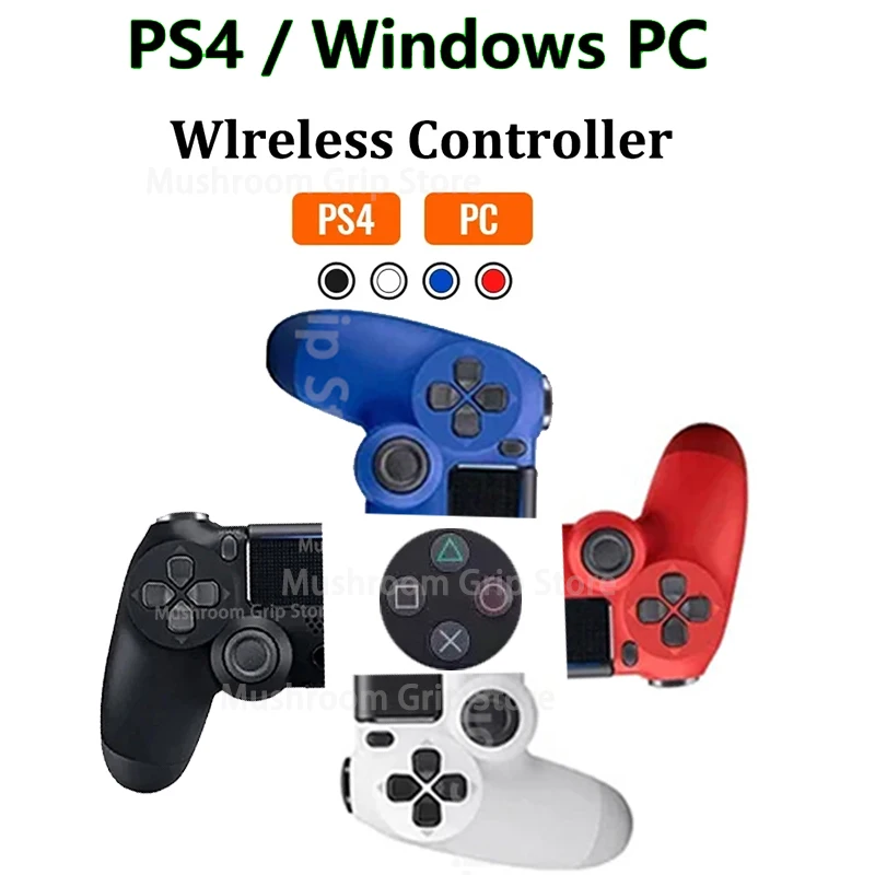 Wireless Game Controller For PS 4/Slim/Pro Console Computer PC Bluetooth Gamepad 6-axis Gyroscope Dual Vibratio（No retail box