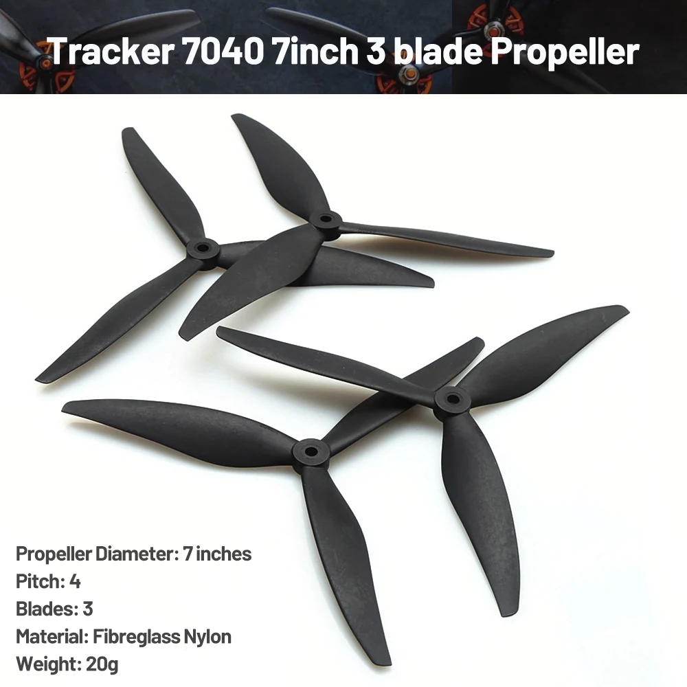 2/4/8PCS 7040 7 Inch 3-Blade 7X4X3 3-Blade Propeller Fiberglass nylon CW+CCW for RC FPV Freestyle 7inch Long Range Drones Parts