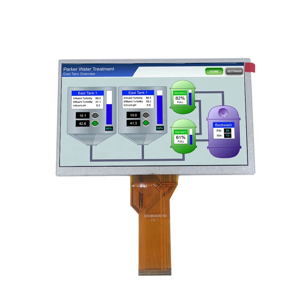 고휘도 7인치 800x480 RGB 인터페이스 4선 저항막 터치스크린 TFT 디스플레이 맞춤형 LCD 터치스크린