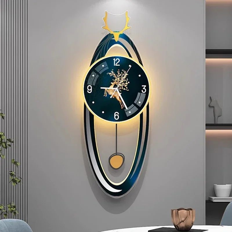 Aesthetic Bathroom Wall Watch Metal Art Bedrooms Korean Luxury Digital Clock Wall Modern Relogio De Parede Room Decorations