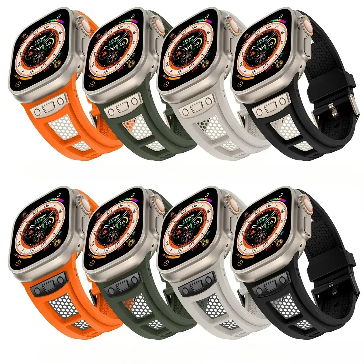 Uhrenarmband für iWatch 42/44/45/49 mm, modisches Metallarmband für die Uhrenserie Ultra2 Se 9/8/7/6/5/4/3/2/1_voghion.com