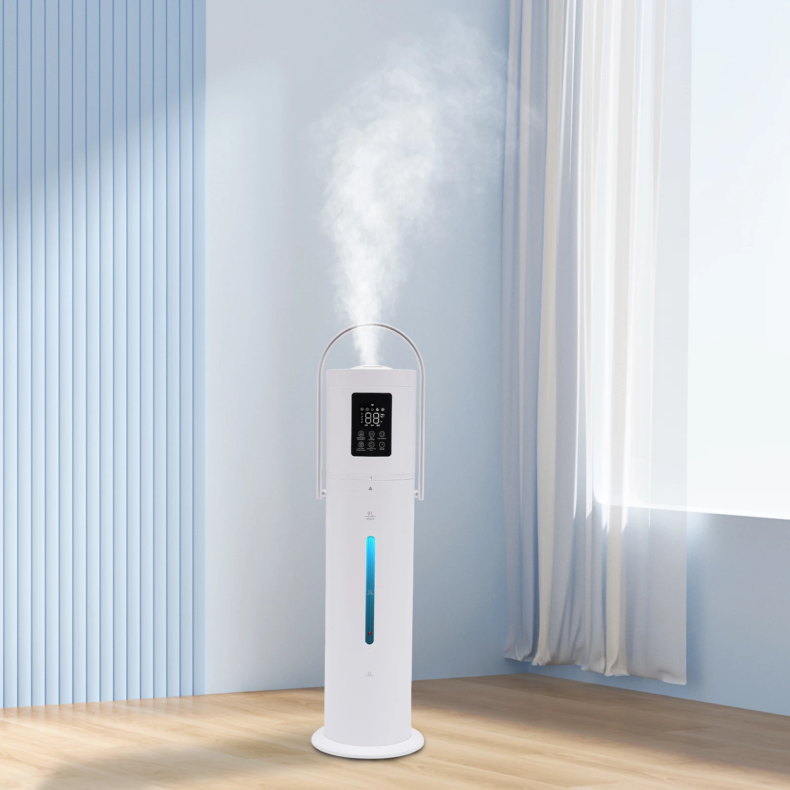 Mesurost Mile-Humidificateur à brume fraîche à ultrasons, pour chambre à coucher, grande pièce, remplissage supérieur, 4 vitesses