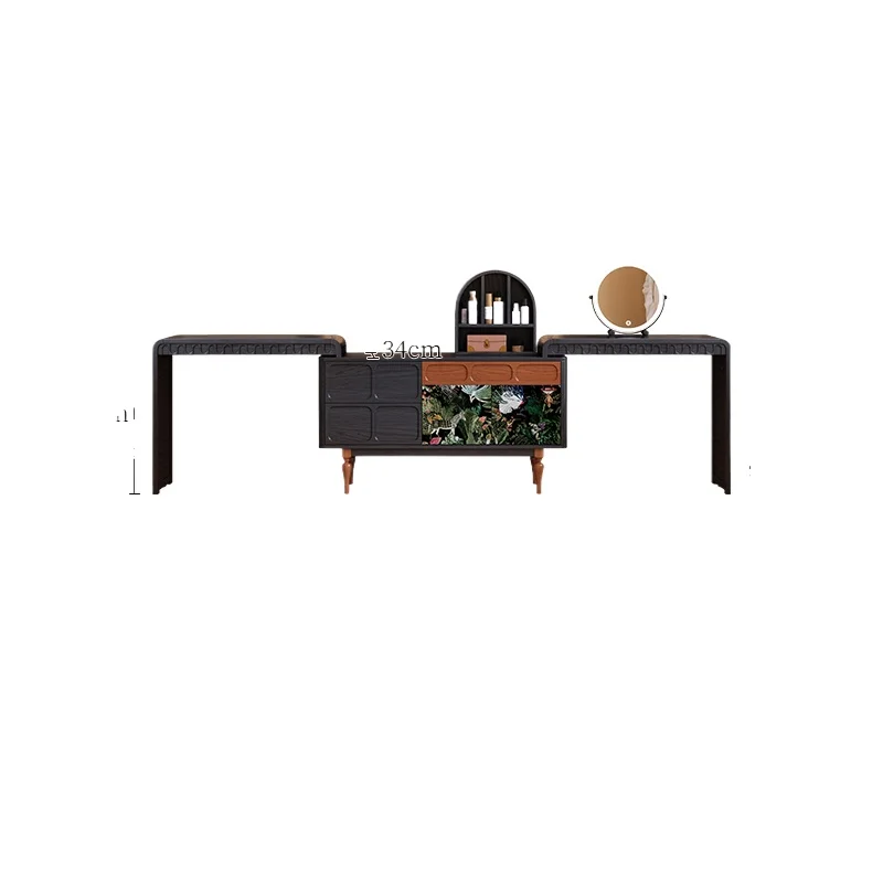 

Dresser computer table integrated French retro bedroom makeup table two in one
