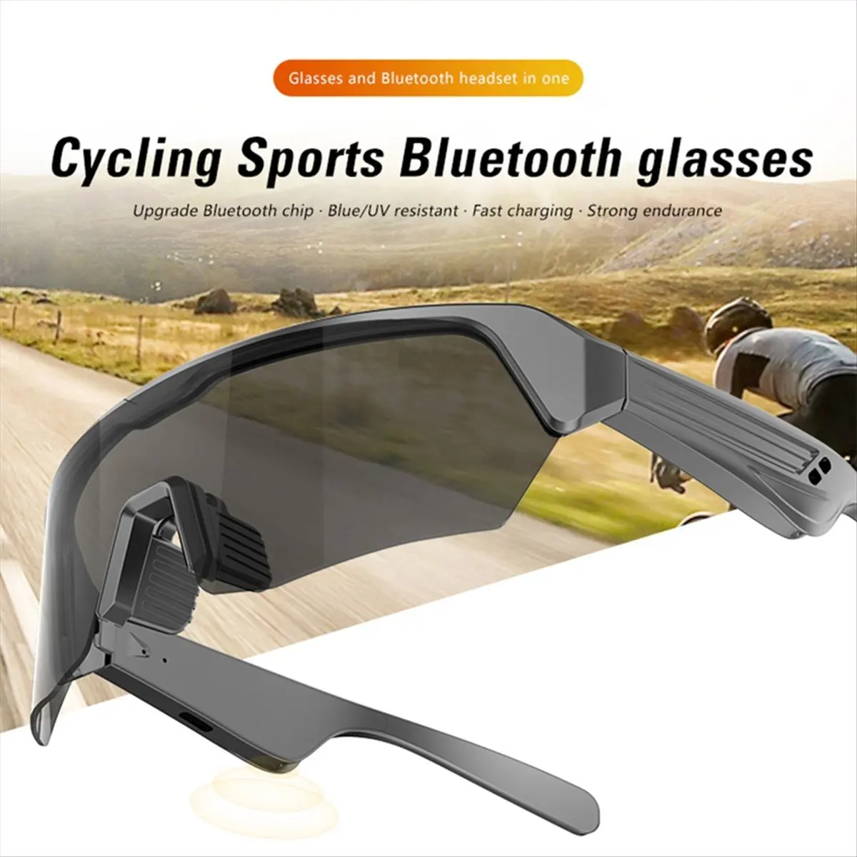 T80C! Smart Bluetooth Sunglasses for Cycling - Sports Driving Music Earbuds with Audio Call & Remote Headset Technology