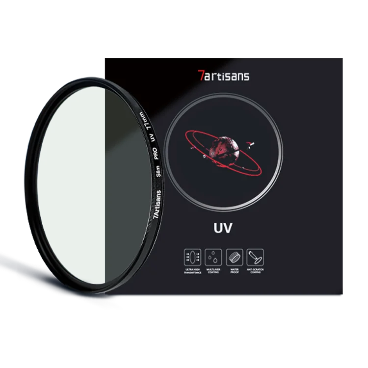 Original 7Artisans UV Professional Master-Level HD Slim Frame Shockproof UV-Resistant Ultra-Thin Dual-Sided Multi-Coated UV