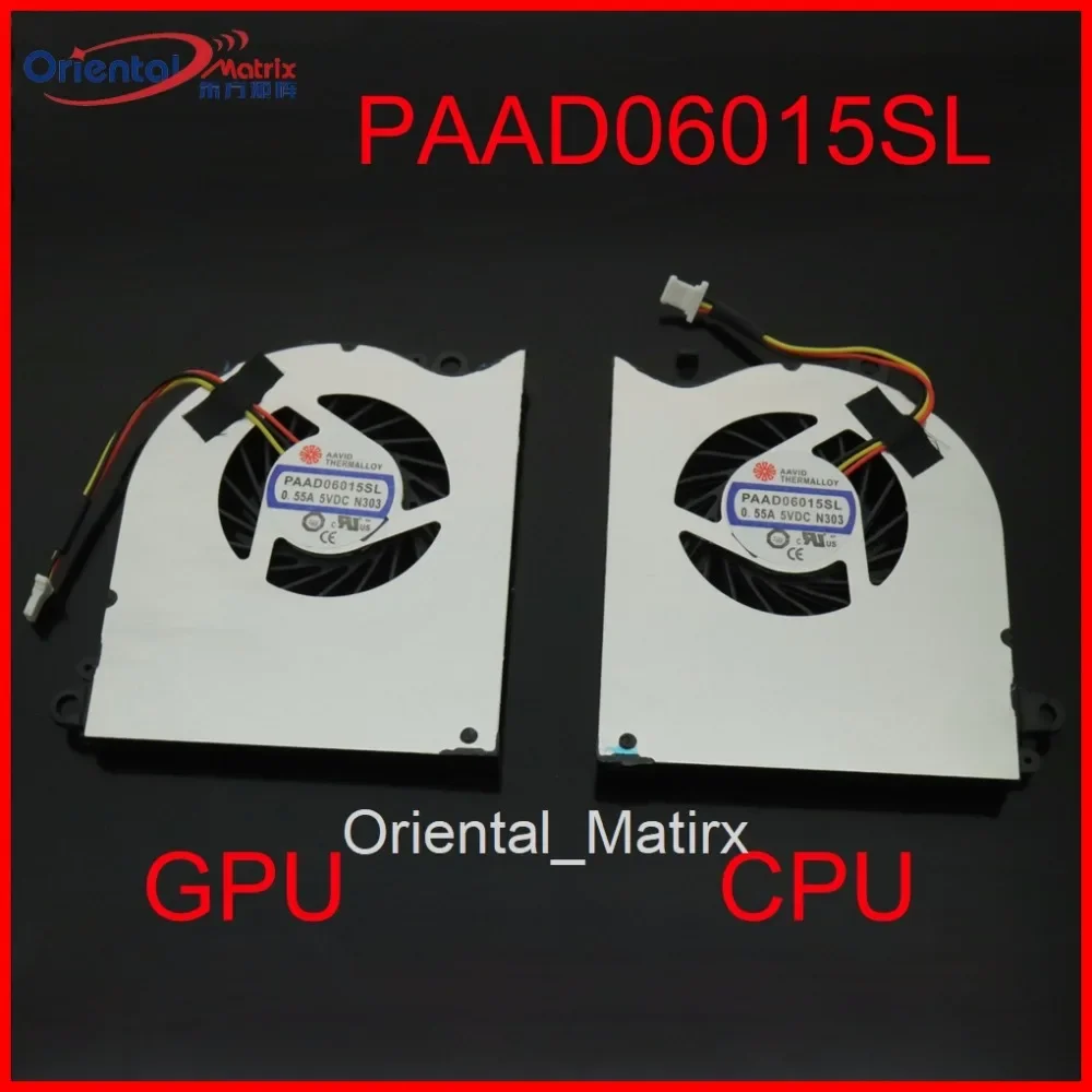 NEW PAAD06015SL DC5V 0.55A 3Pin Fan For MSI GS60 GS60-2PC GS60-2PE GS60-2PL 2PM MS-16H2 16H7 16H5 MS-16H4 CPU GPU Cooler Fan