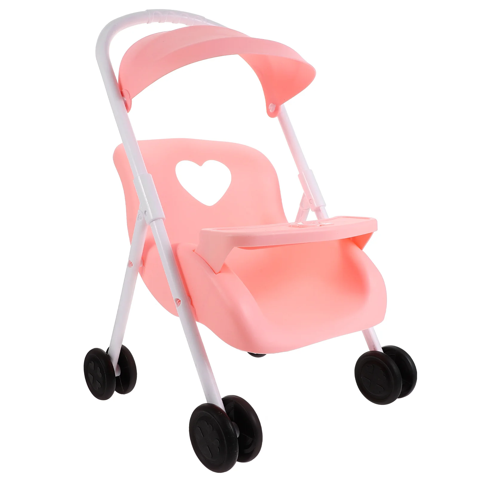 Poppenhuisdecoratie Beweegbare kinderwagen Model Meubilair Ornament Spullen voor poppen Plastic speelgoed