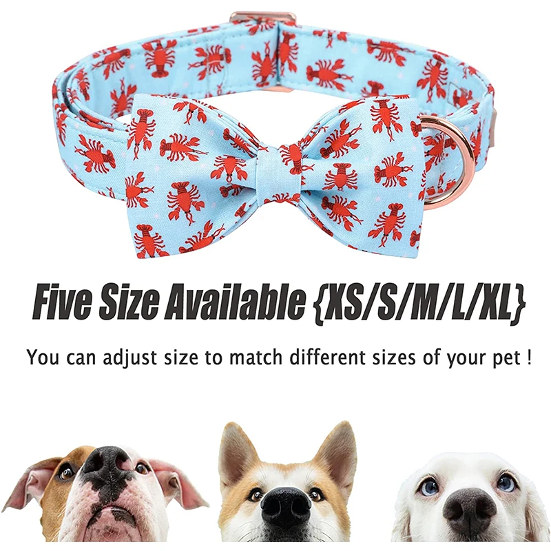 Personalised Dog Collar With Bowtie For Small Medium Large Dogs_voghion.com