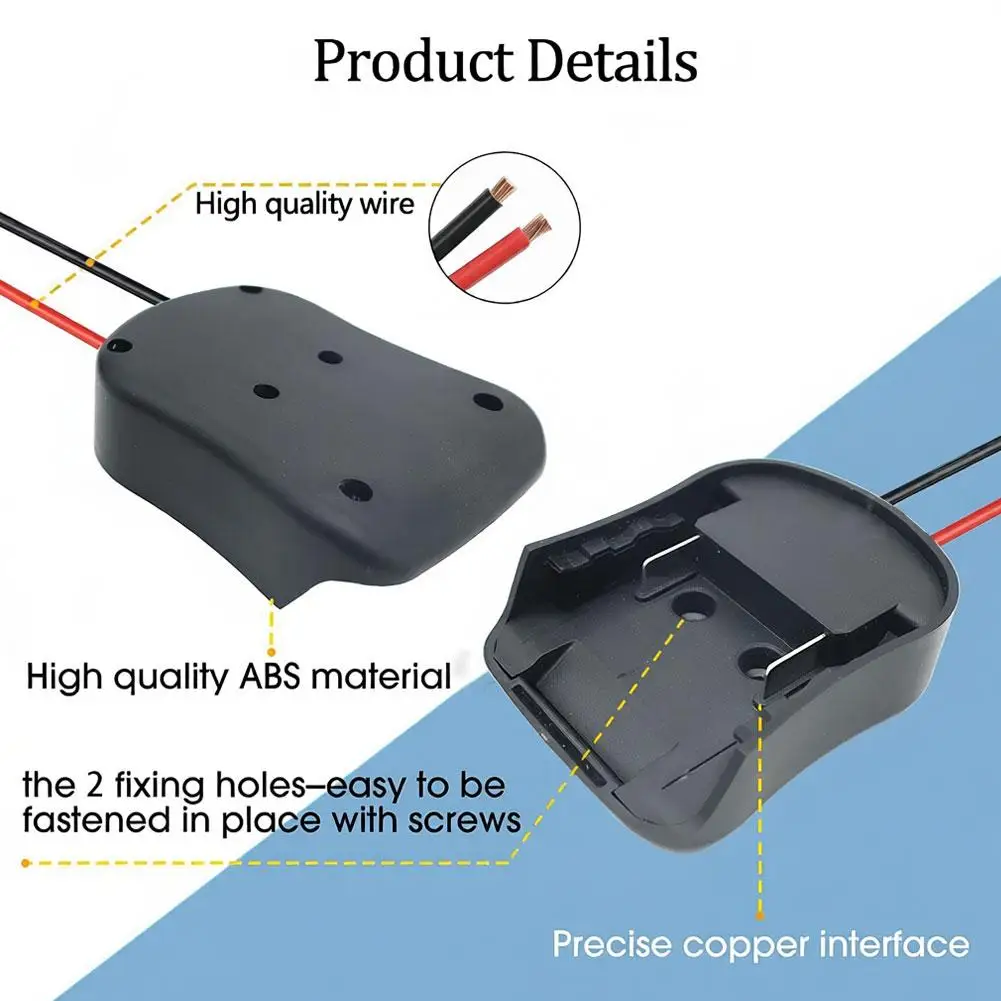 

Стартер зажигания для аккумулятора 18 В, автомобильный усилитель кабеля с предохранителем, автомобильный адаптер аварийного питания «сделай сам», D9K4