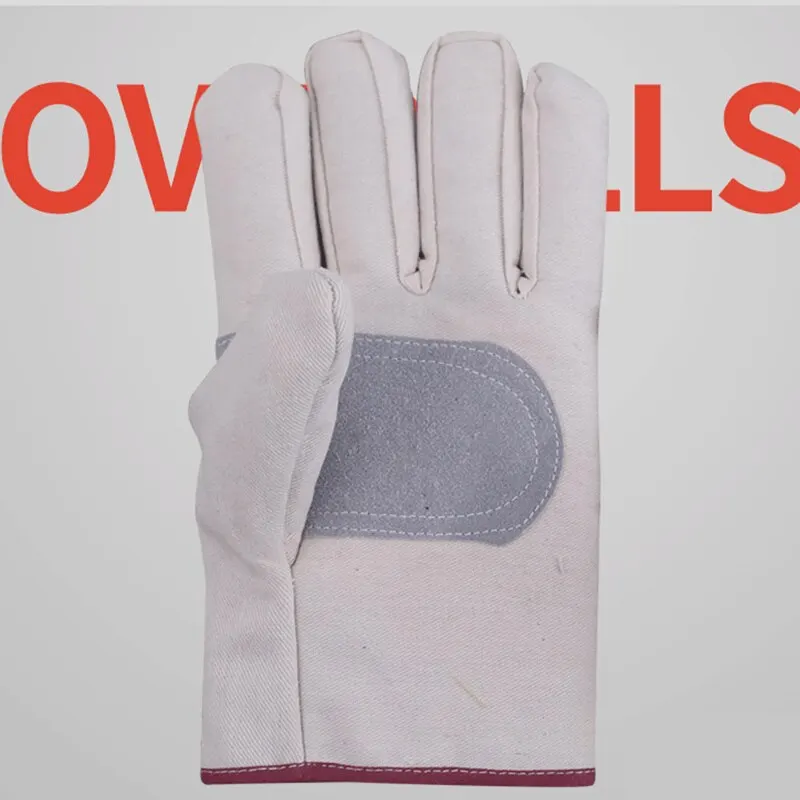 Canvas Gloves Wear-resistant Welder Maintenance Canvas Gloves Double Thickened Protective Labor Protection Gloves