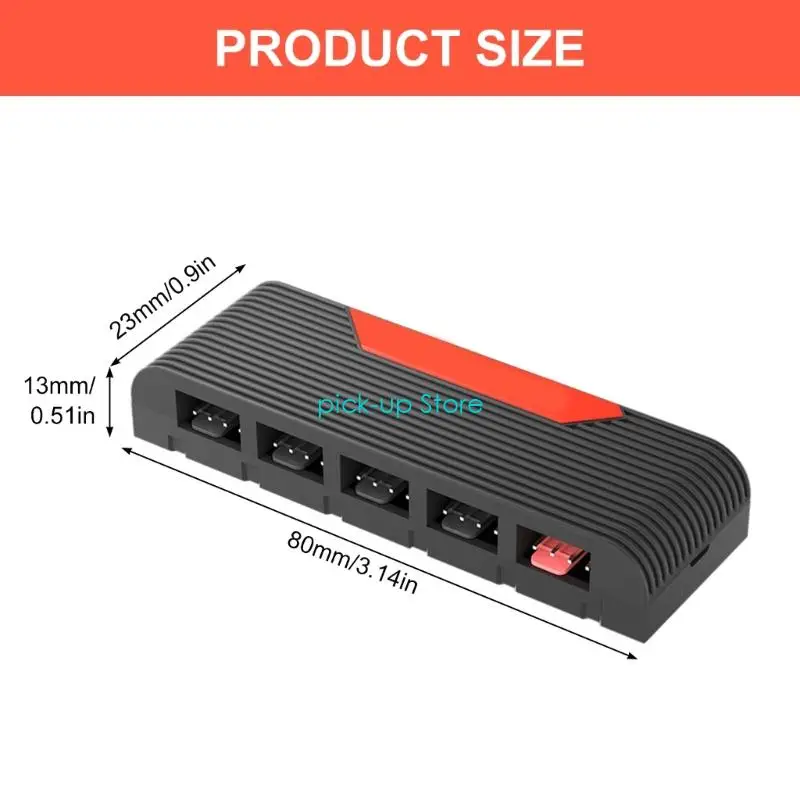 Fan control control PWA Q5WA 5PORT 12V 4PIN Ajuste velocidad velocidad Fuente alimentación SATAS para del