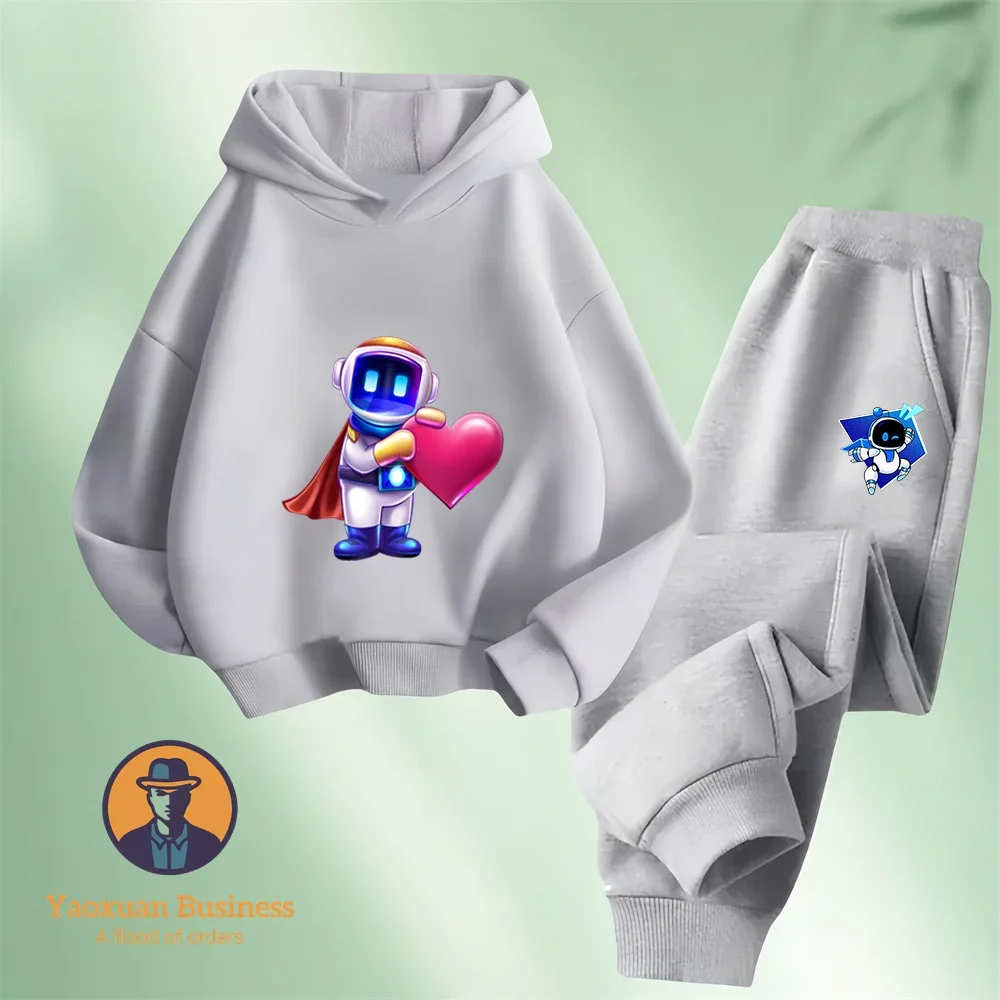 

Astro Bot Hooded Sweatshirts for Men and Women, Harajuku Streetwear, 2-piece Set, Interesting Hooded Sweatshirts, Fashionable