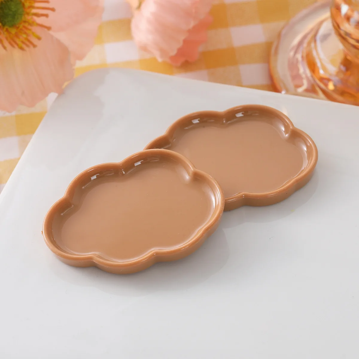 Dollhouse Miniature Dish Tray Model Photoprops Scenery Supplies Mini Plate Dishes Dessert Dish Mini Food Plates 20pc/lot view 2