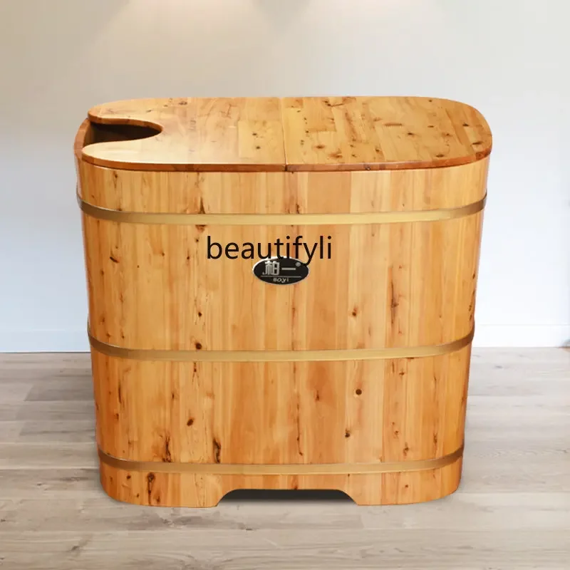 

Wooden Barrel Bathtub Bath Bucket Bath Barrel Bath Tub Bath Fumigation Bath Barrel Square Wooden Household Cedar