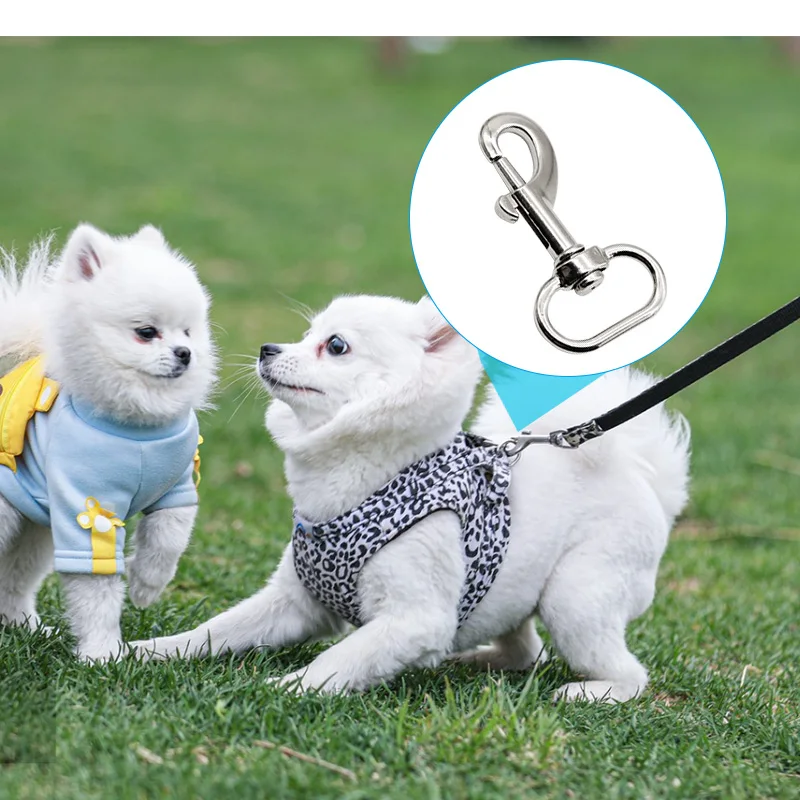 Gancho giratorio de ojo a presión, hebilla de gancho de perno, Clip de cadenas para perros y mascotas, broche de langosta de resorte, hebilla de cinturón de aleación de Zinc
