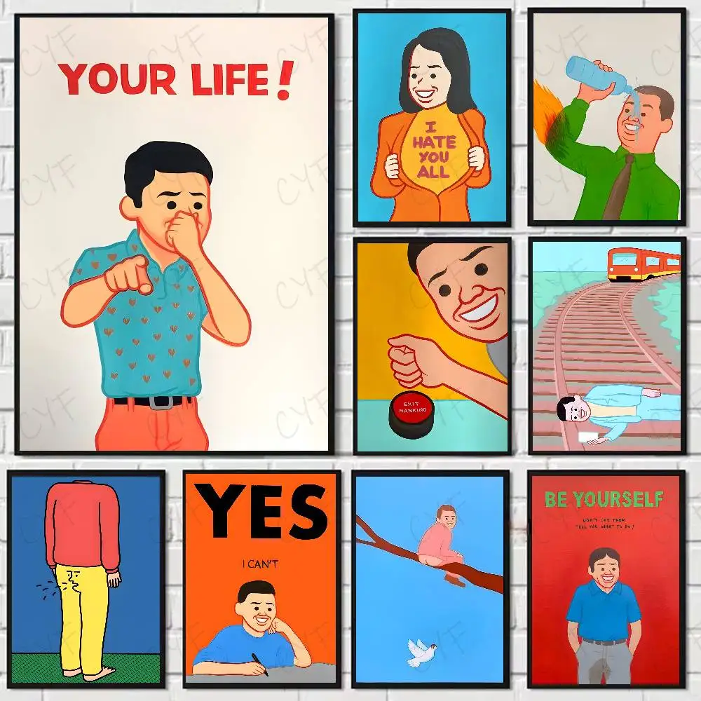 Joan Cornella Art Prints Poster HD Art Sticky Wall Waterproof Home Living Room Bedroom Bar Aesthetic Decoration