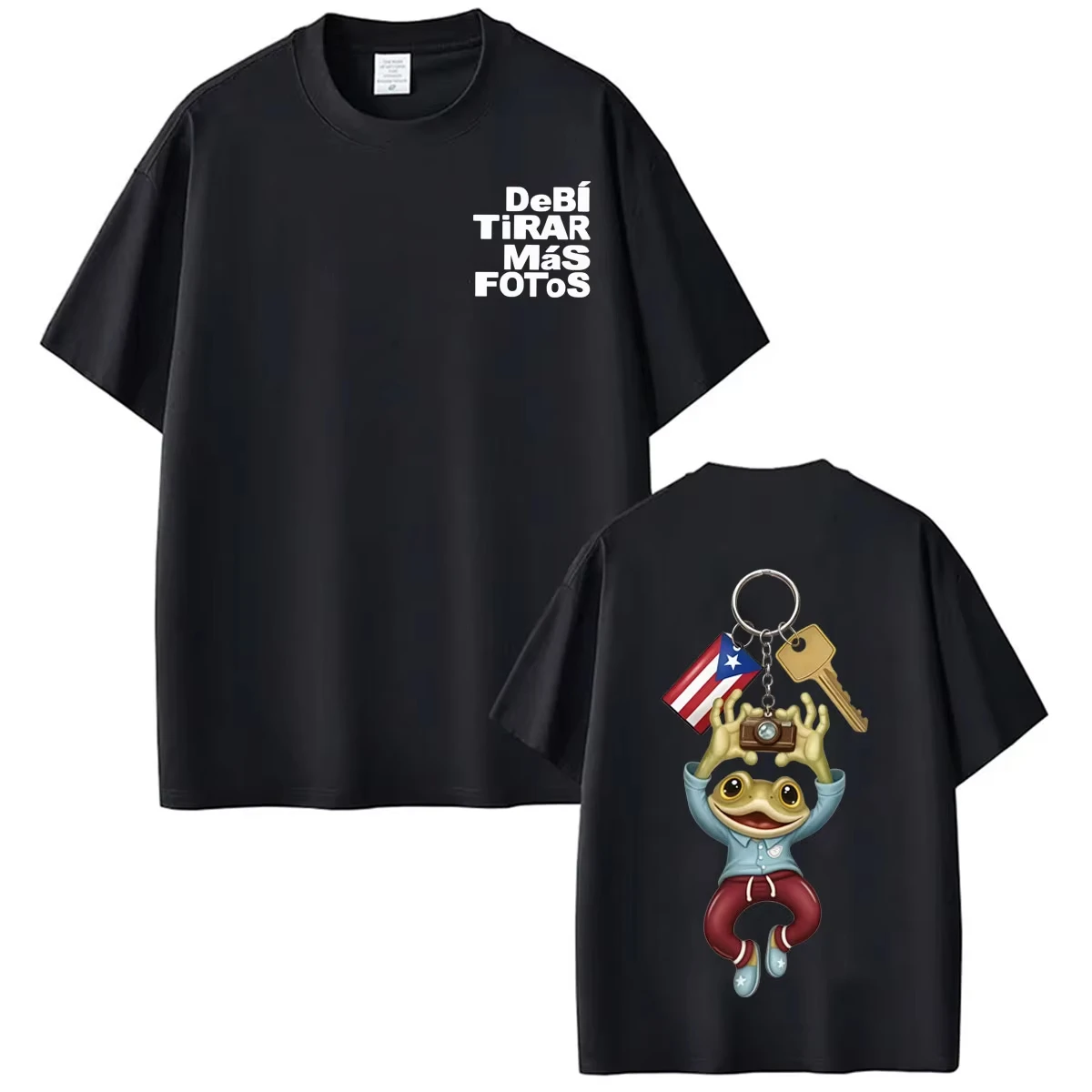 Rapper Bad Bunny DTMF Debi Tirar Mas Fotos Album Print Baumwolle Vintage Casual Fashion Unisex Damen und Herren T-Shirt