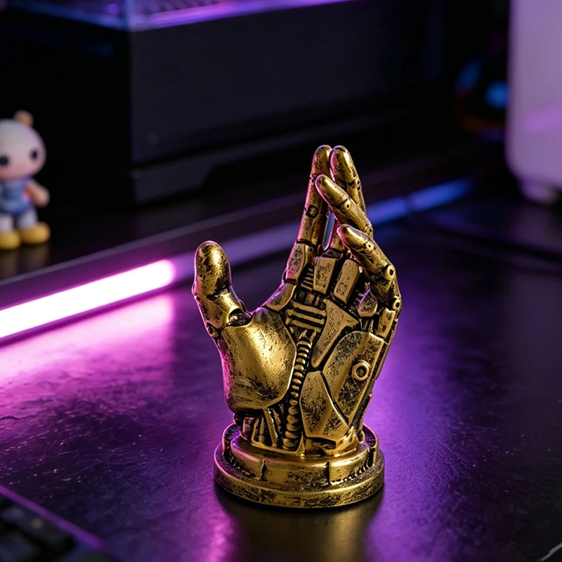 Sci-Fi Mechanical Hand Game Controller Holder Resin Stand for PS5 Xbox Switch Robot Sculpture Decor for Gamer Gaming Desk view 5