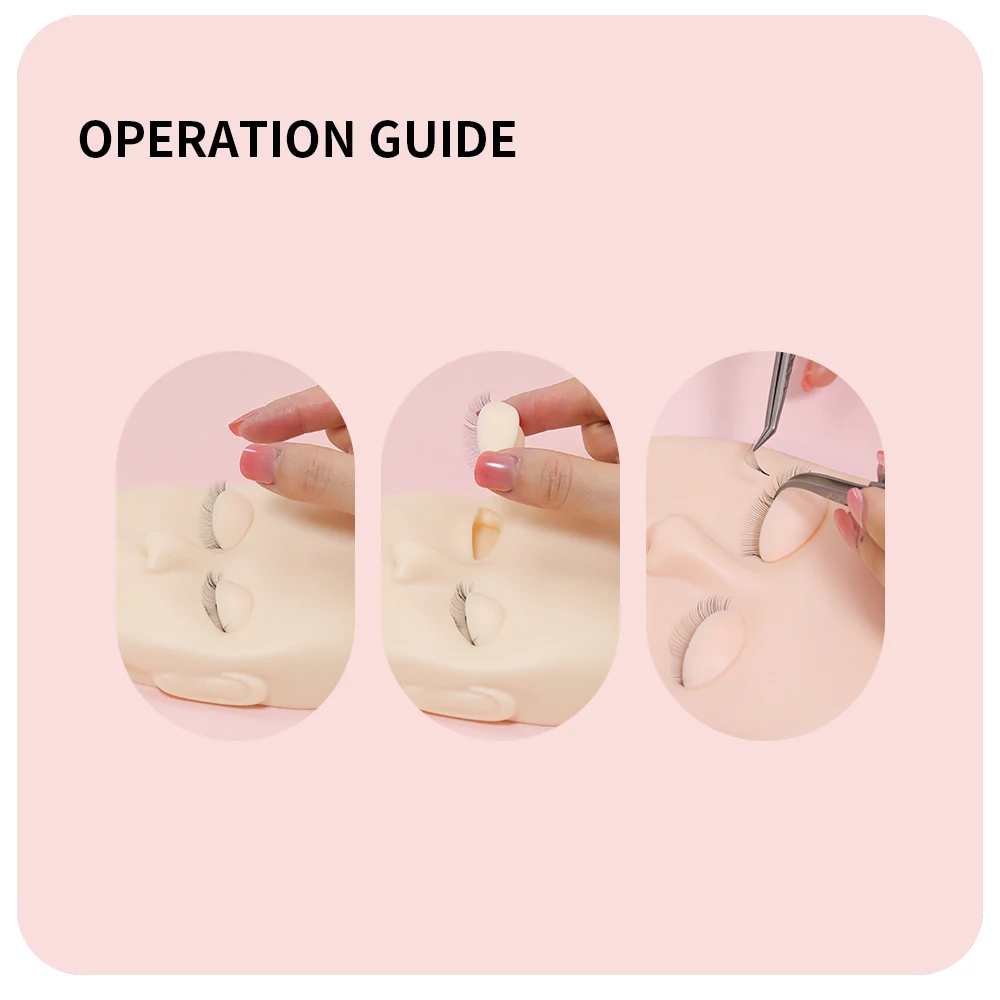 ANNAFRIS Eyelash Extensions Practice Head Model Silicone Mannequin Model For Beginner Training Grafting False Eyelash