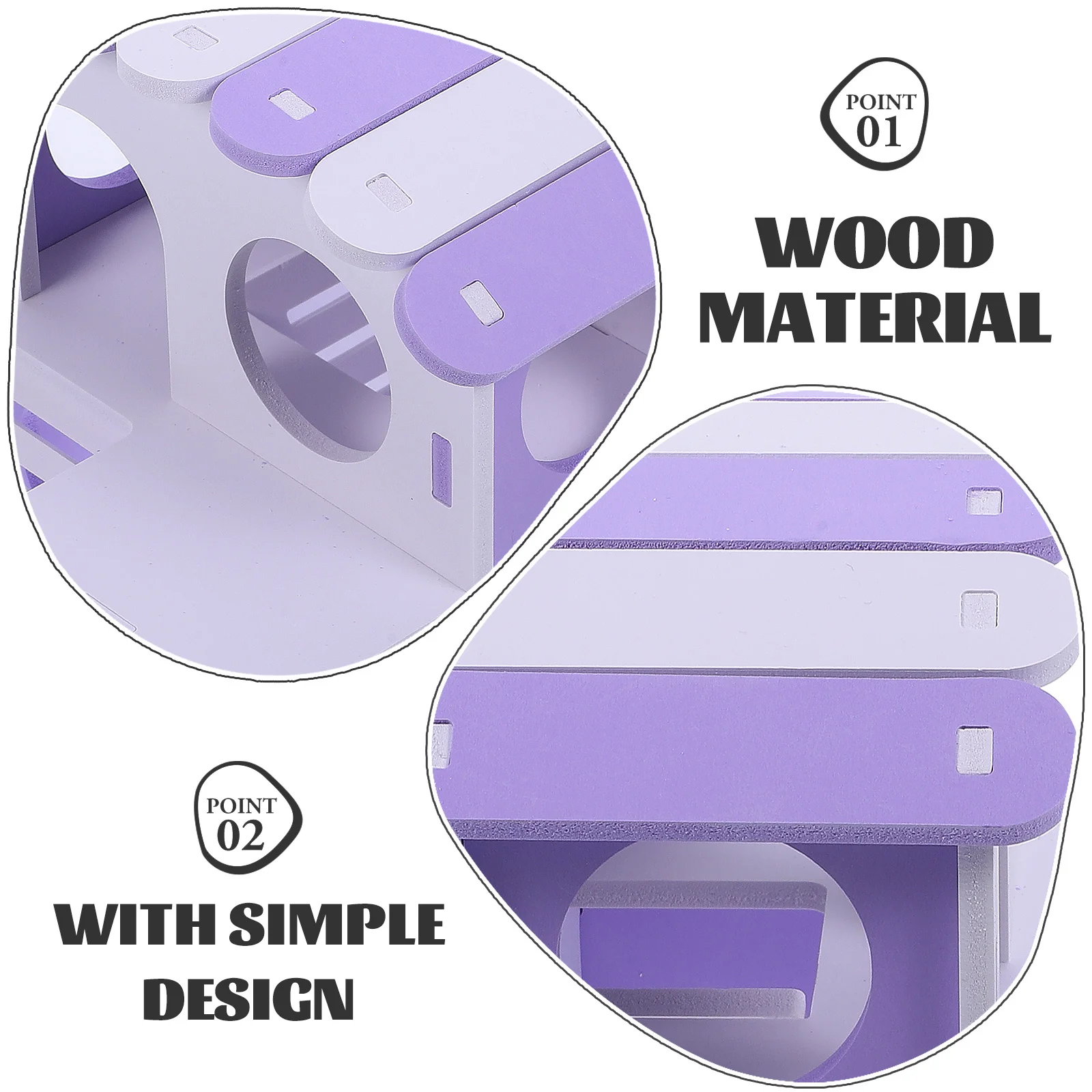 

Double Layer Wooden Hamster House Villa Durable Hideaway Cozy for Hamster Guinea Pig Chinchilla Habitat