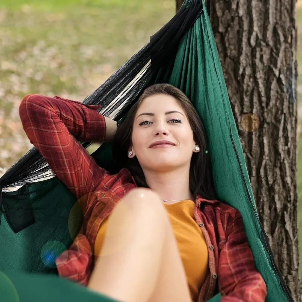 

Hammocks，Camping lightweight double high load-bearing portable hammock suitable for indoor and outdoor use Hammocks