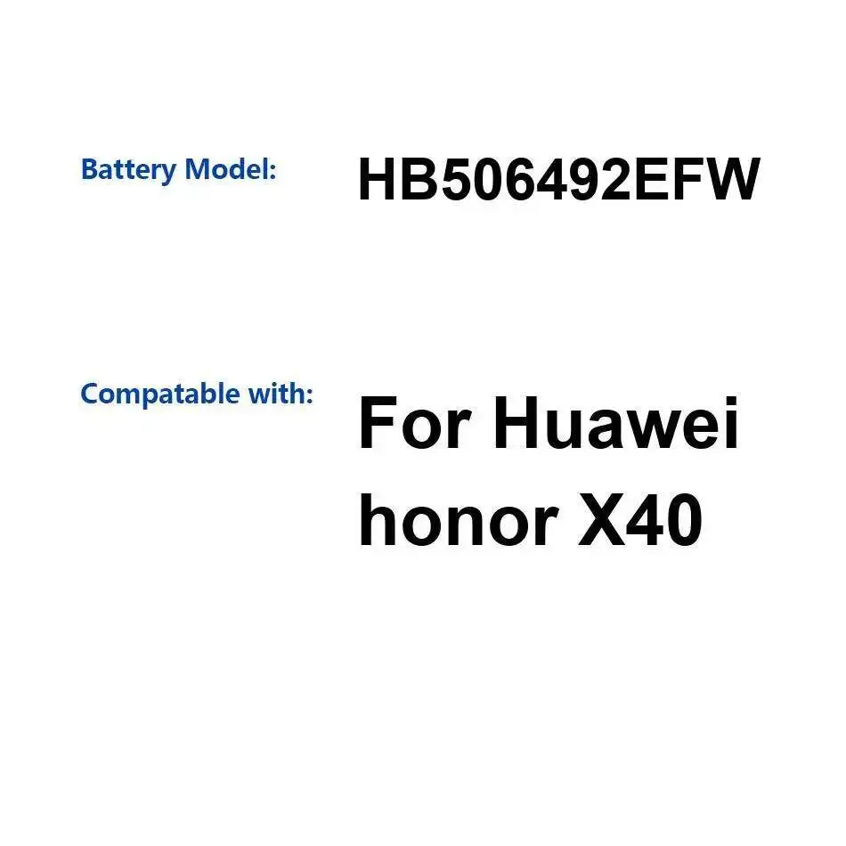 

4800 мАч для Huawei Honor X40 HB506492EFW Высокопроизводительный аккумулятор для мобильного телефона