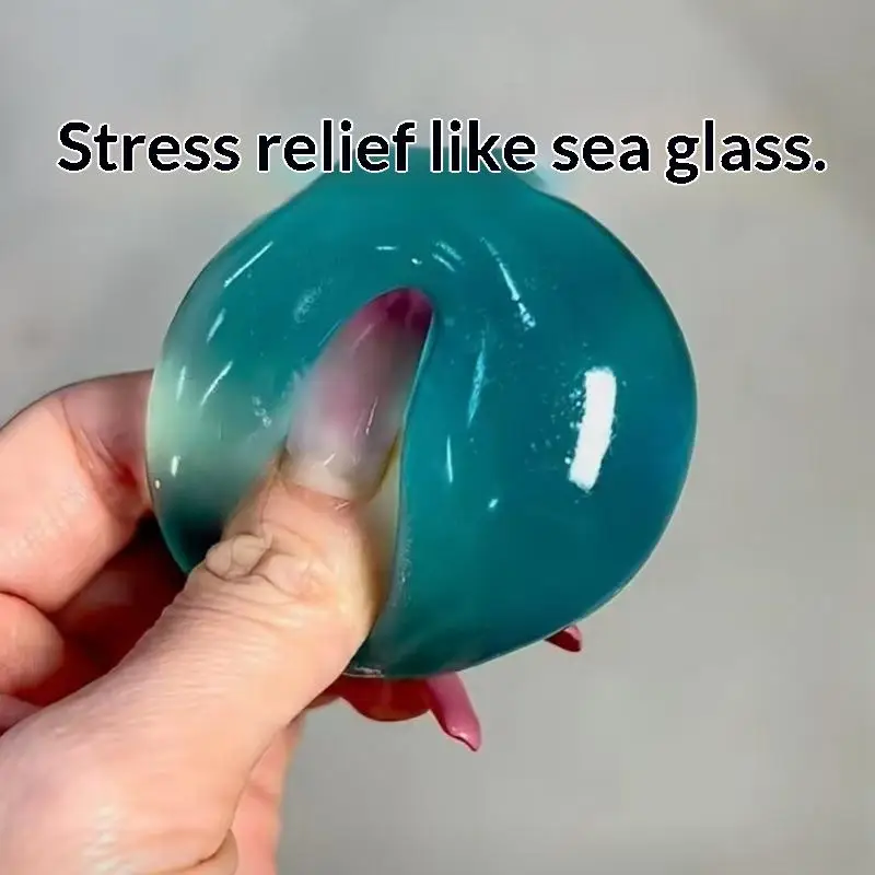 1Pcs Anti Stress Sensory Fidgets  Toys Soft Simulated Transparent Blue Maltose Slow-rebound Decompression Toy