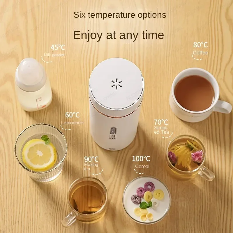 Hervidor eléctrico portátil de 220 V para preparar té y café, hervidor de agua para viajes con función de mantenimiento de la temperatura y control inteligente de la temperatura.
