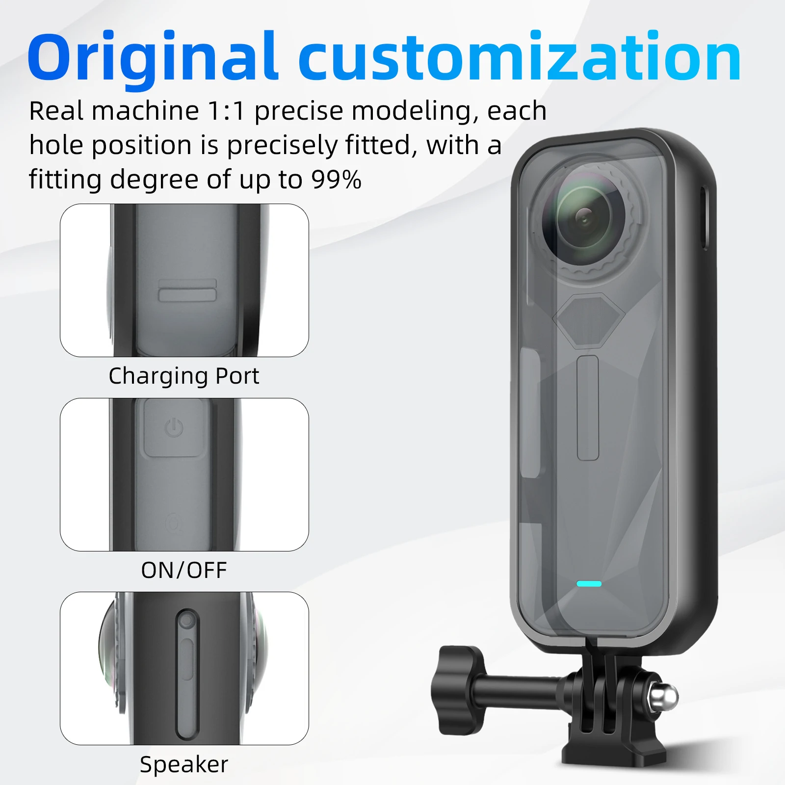 Custodia protettiva antiurto per Insta360 X5, telaio panoramico in plastica resistente per bordo fotocamera