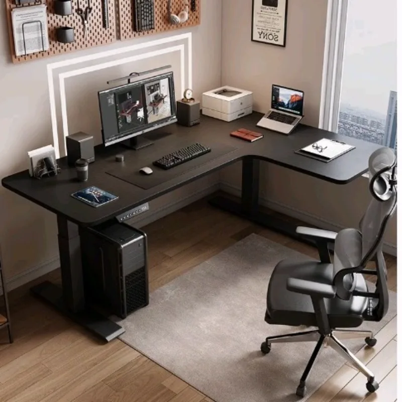 Corner Computer Desk Live Table Lifting Table IL Type Corner Desk Lifting Gaming Lifting Table