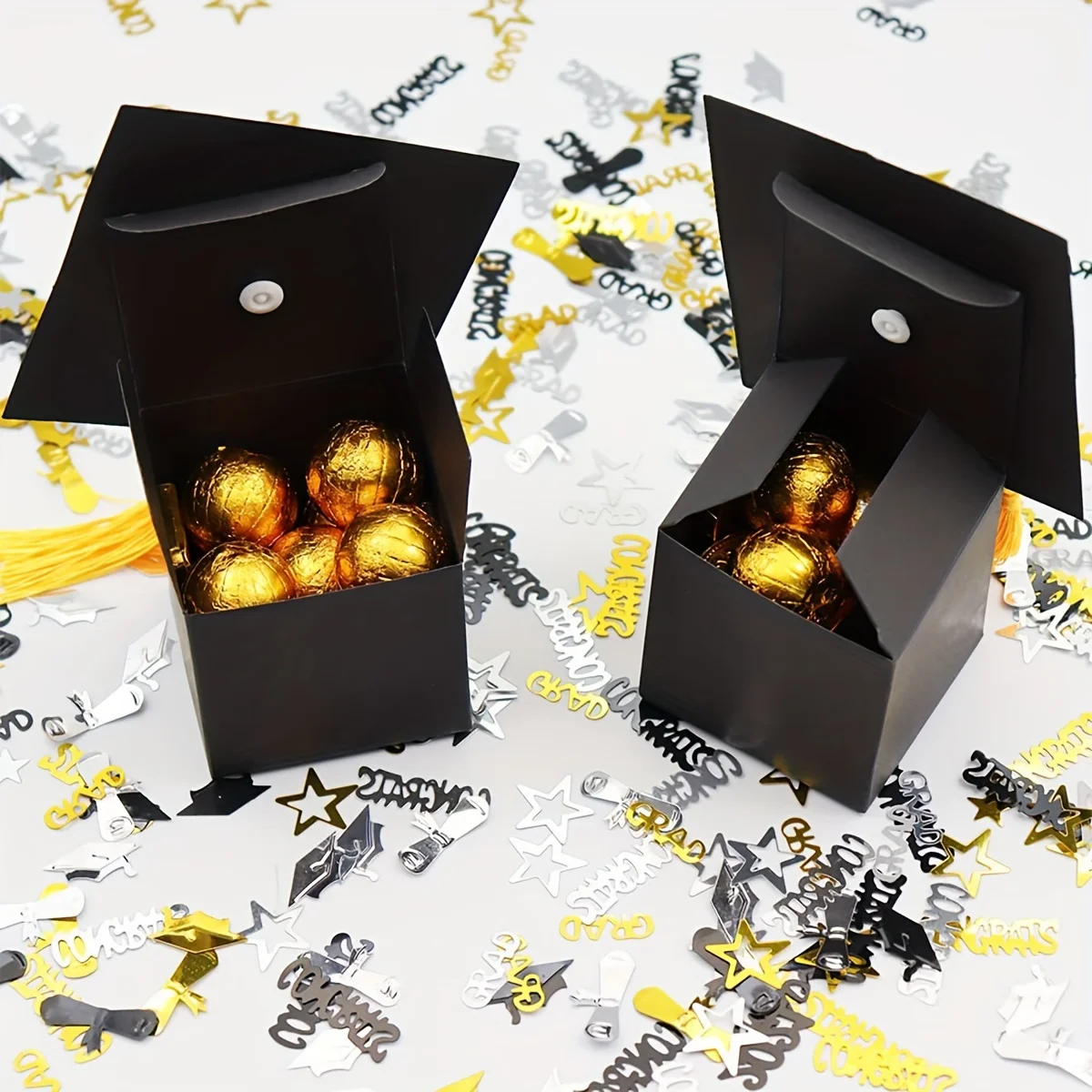 Graduation Cap Candy Boxes, 10/20/30/50pcs Set