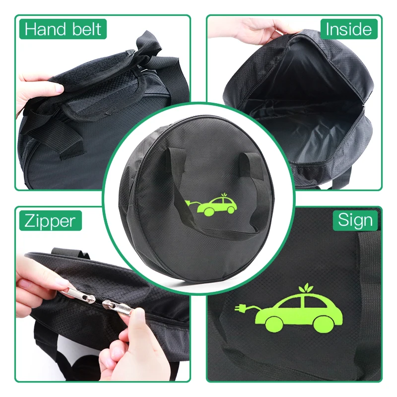 EV Bag For Electric Car Vehicle EVSE Portable SAE J1772 IEC62196 Type 2 EV Cable Charging Equipment Container Carrier bags