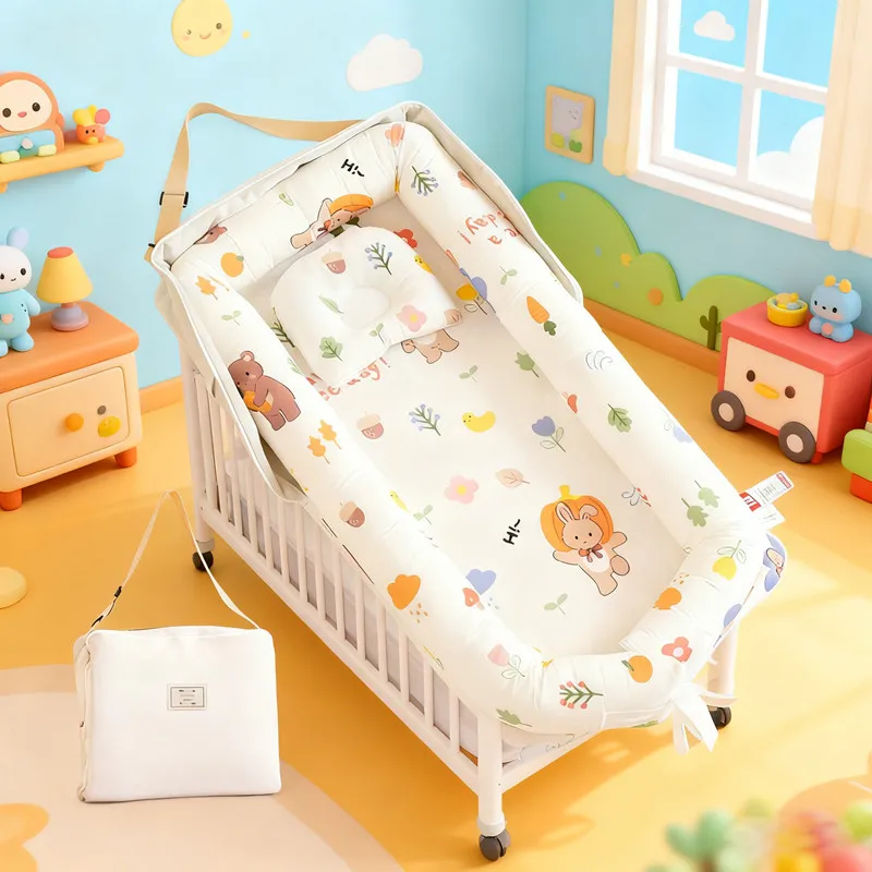 

2026 New Cute Travel Baby Crib Portable Baby Bed Lightweight Foldable for Newborns Infants Safe Sleep Cozy Nest