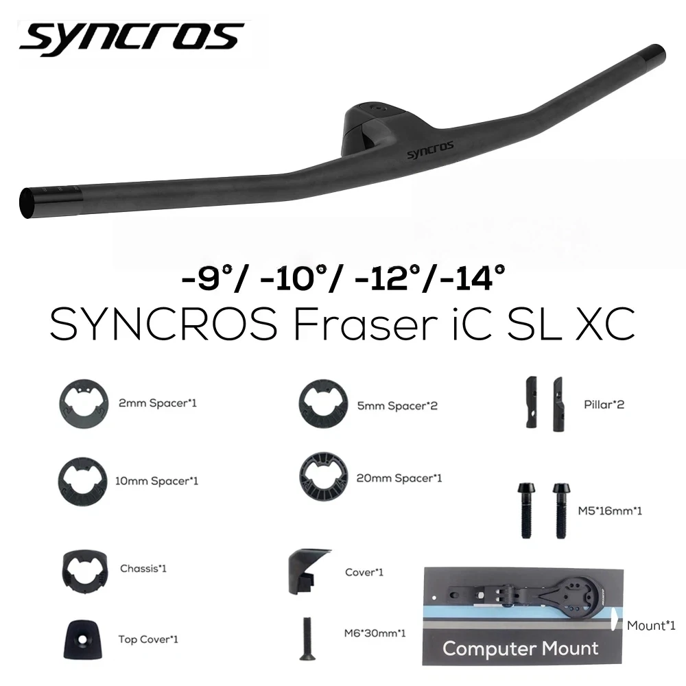 �y�Z�[�����zSYNCROS FRASER IC SL XC �X�p�[�N�X�t���[���p 50/60mm -9 ° -10 ° -12 ° -14 MTB�n���h���o�[ �J�[�{����̌^ �J�[�{���t�@�C�o�[��̌^�R�b�N�s�b�g