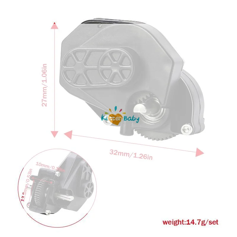 Assembly RC Car Replacement Parts Complete Gear Box Unit For 1/24 Scale SCX24 90081 C10 Crawler Model Upgrade Gearbox