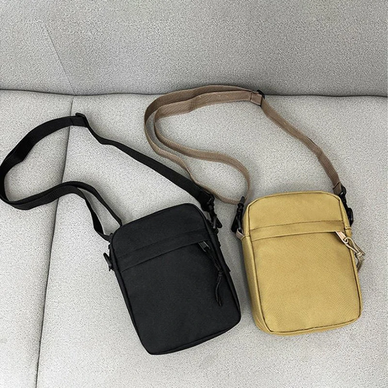 Borsa a tracolla semplice da uomo in tessuto Oxford Mini Casual con cerniera piccola borsa a tracolla per cellulare