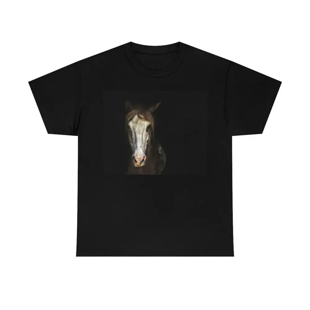 Horse W/ Black Background Anime Graphic T-shirts Y2K Tops New Arrival Unisex Summer