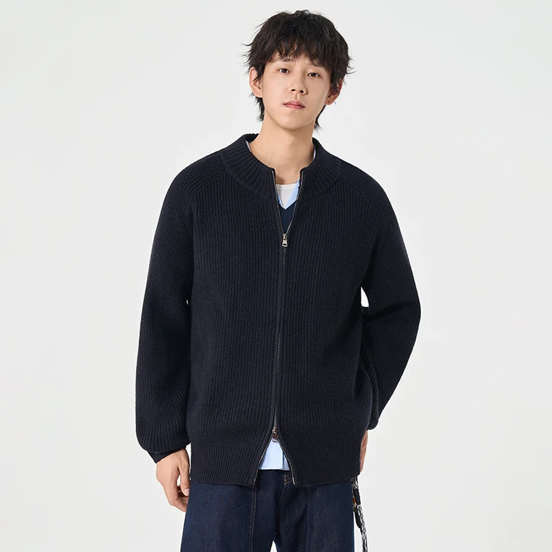 New Autumn Winter Men's Outdoor Sports Casual Sweater Cardigan Comfortable Versatile Breathable and Cold Resistant Warm Jacket