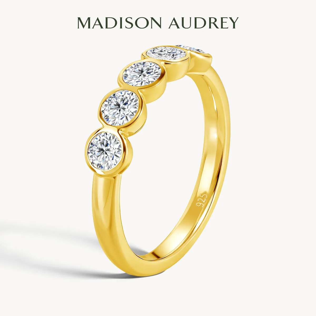 

5 Stone Moissanite Bubble Ring 925 Sterling Silver D VVS1 Bright Round Diamond Ring for Women Wedding Fashion Jewelry