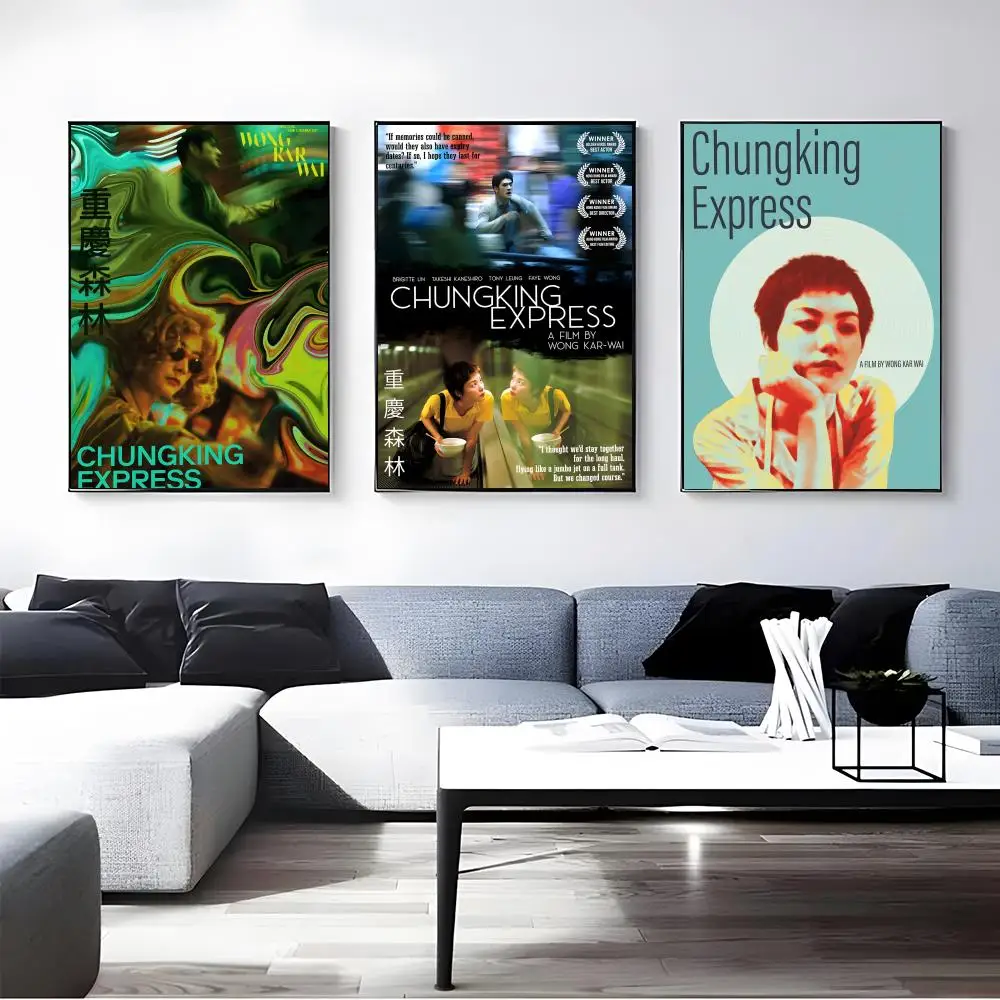 Movie Chungking Express Poster Self-adhesive Art Waterproof Paper Sticker Coffee House Bar Room Wall Decor