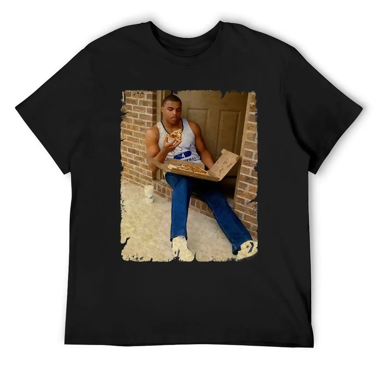 

Charles Barkley - Eating Pizza T-Shirt blanks quick drying sports fans quick-drying T-shirt men