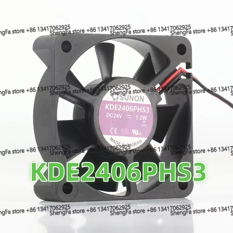 cooling fan Sunon 6015 60X60X15MM 6CM magnetic suspension silent inverter chassis KDE2406PHS3 DC24V 1.2W
