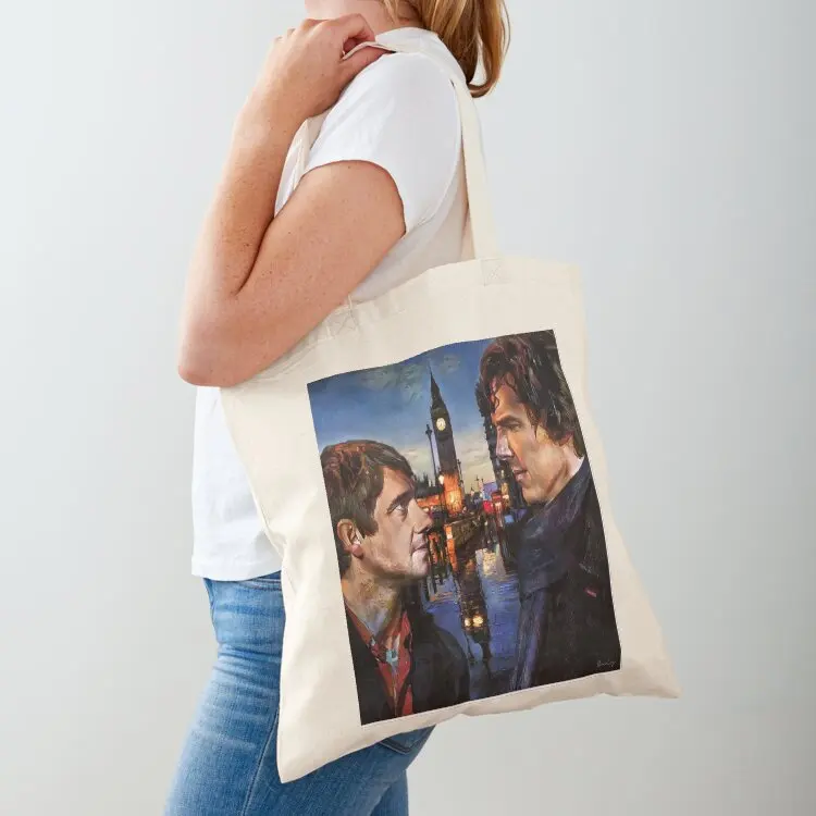 

John and Sherlock in London Tote Bag tote bag custom Canvas bag free delivery bags canvas tote