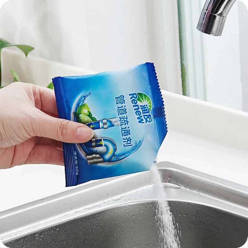 12bags Household drain cleaner deodorant kitchen toilet bathtub sewer cleaning powder Pipe dredging tool Prevent blockage