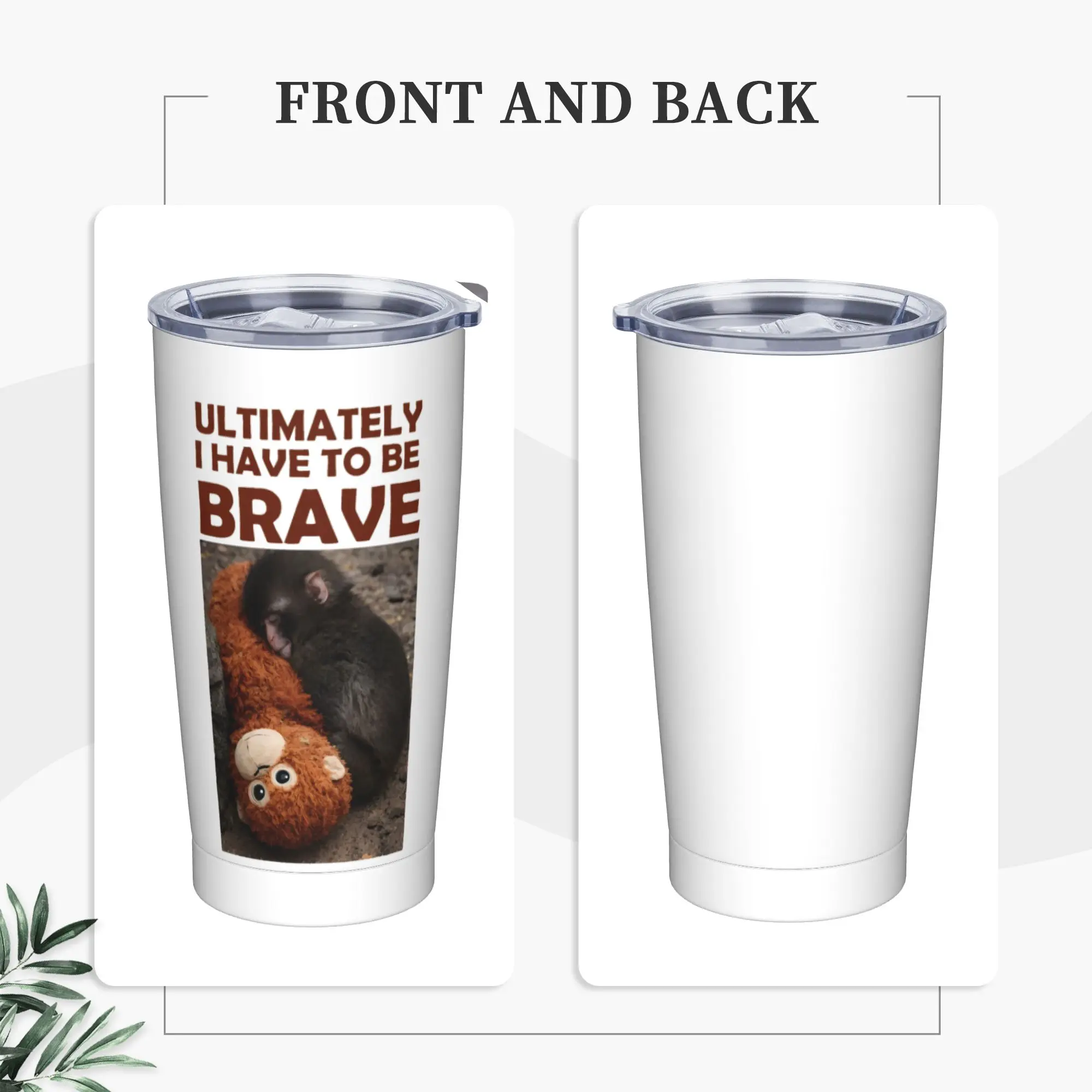 Stainless Steel Tumbler Punch Monkey Cute Thermal Mug  Portable Cold and Hot Car Mugs Travelist Water Bottle
