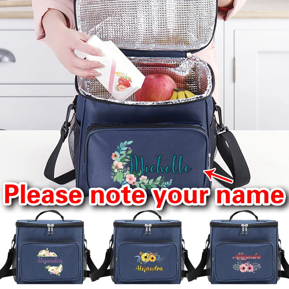 Adjustable Shoulder Strap Lunch Bag Work Family Commuting Picnic Outdoor Travel Insulated Lunch Bag Handbag