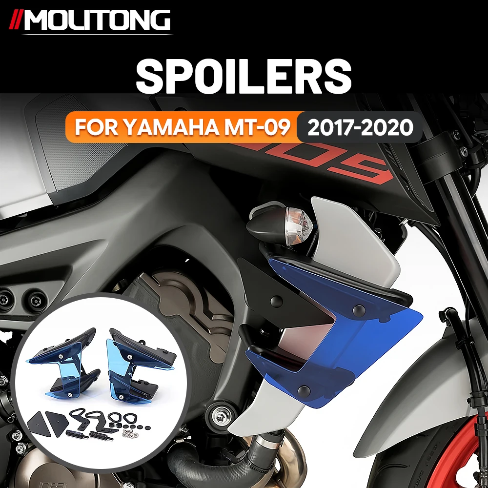 Side downforce fixed exposed winglet fairing spoiler suitable for Yamaha MT 09 MT09 2020 2019 2018 2017 motorcycles